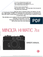 Minolta Hi-Matic 7sii Manual