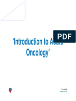 Introduction To Acute Oncology