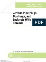 ASME B16.14 2013 Ferrous Pipe Plugs, Bushings, and Locknuts With Pipe Threads