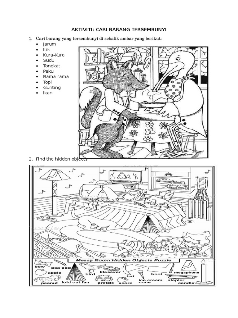 Aktiviti Cari Benda Tersembunyi Pdf