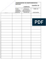 Formato Cronograma Mantenimiento Preventivo Equipos de Computo