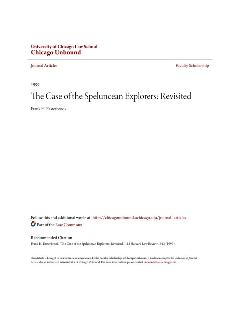 The Case Of The Speluncean Explorers