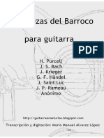 Varios Autores. Diez Piezas Barrocas para Guitarra (Transcripciones) PDF