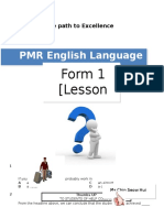 PMR English Language: Form 1 (Lesson 15)