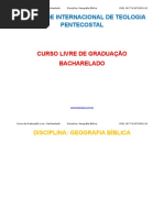 Disciplina Geografia Bíblica