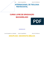 Disciplina Geografia Bíblica