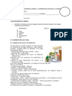 Evaluación de Razonamiento Verbal y Comprensión Lectora Quinto II Unidad