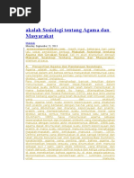Download Akalah Sosiologi Tentang Agama Dan Masyarakat by KimIkyu SN318540525 doc pdf