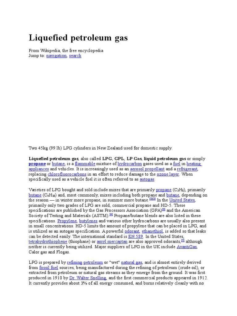 Liquefied Petroleum Gas | PDF | Liquefied Petroleum Gas | Propane
