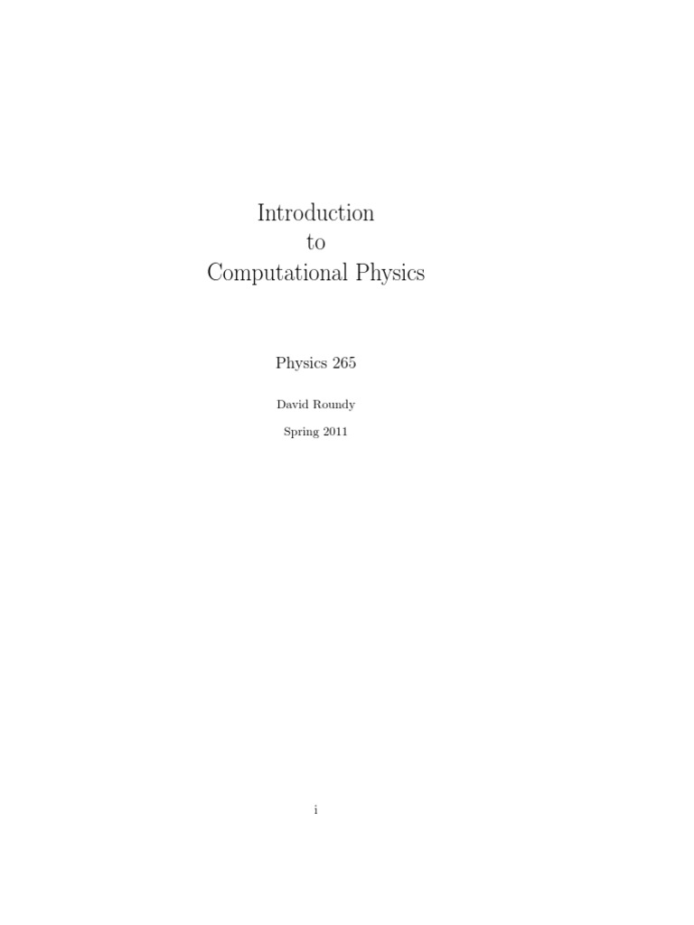 Introduction To Computational Physics | PDF | Euclidean Vector | Integral
