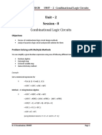 10CS 33 LOGIC DESIGN UNIT - 2 Combinational Logic Circuits