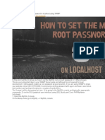 How To Set The MySQL Root Password in Localhost Using WAMP