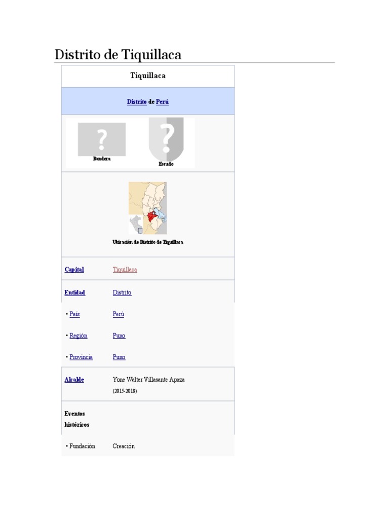 Distrito de Tiquillaca PDF