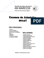 Examen de Admisión UNMSM 2014-I