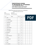 Absen Hadir Kegiatan Pramuka April 2016