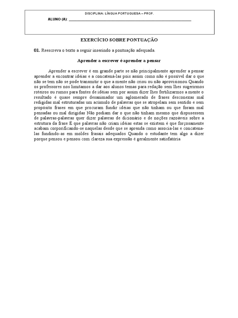 Texto Sem Pontuacao | PDF