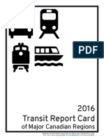 2016 Transit Report Card of Major Canadian Regions