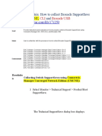 SupportSave Logs Collection Using Brocade - CMCNE - CLI - USB