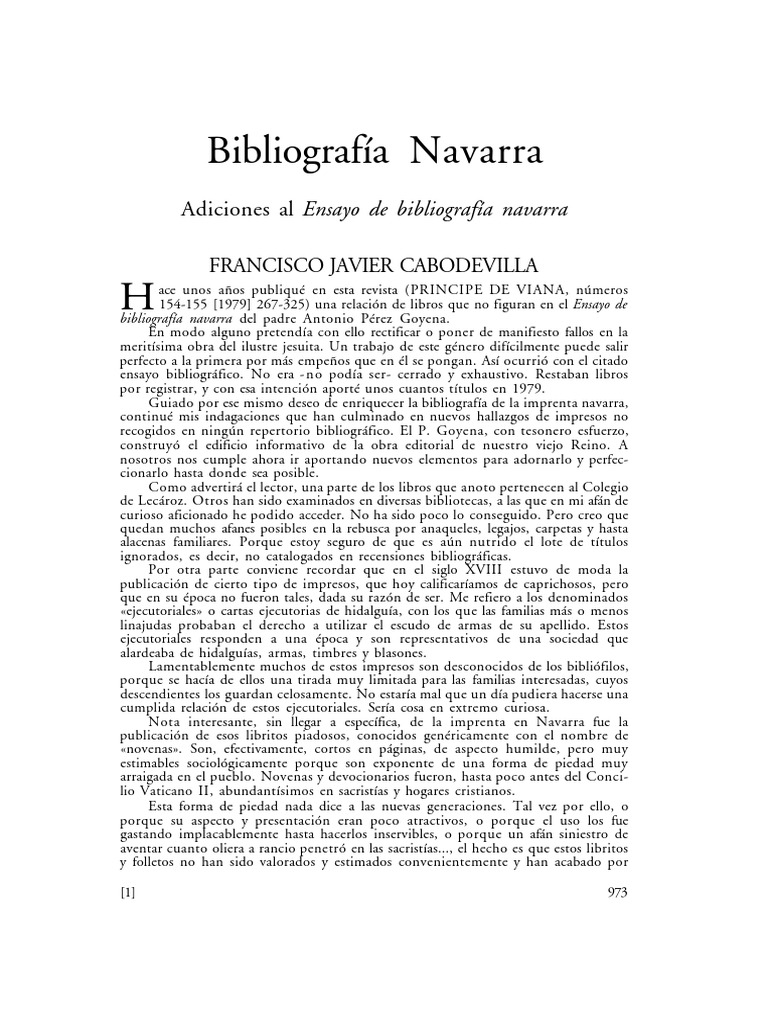 Biografía Navarra PDF Bibliografía Iglesia Católica