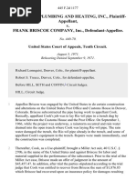 Louis Cook Plumbing and Heating, Inc. v. Frank Briscoe Company, Inc., 445 F.2d 1177, 10th Cir. (1971)