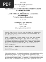 New Mexico Environmental Improvement DIVISION, Petitioner, v. Lee M. THOMAS, Administrator, United States Environmental Protection Agency, Respondent