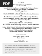 Russell Nichols Robert Campbell Jim Walters Hayden Byrd Carl Miller Loyd McBee Blake Dudoit v. Charles Hurley, as Sheriff of Leflore County, Oklahoma the Board of County Commissioners of the County of Leflore, State of Oklahoma, and the Excise Board of Leflore County, Oklahoma, and the Secretary of Labor, Amicus Curiae. Al Cossey Alvin McGee Jim Lawson v. Bobby Gray, Sheriff of McIntosh County, State of Oklahoma Board of County Commissioners of McIntosh County, State of Oklahoma, the Secretary of Labor, Amicus Curiae, 921 F.2d 1101, 10th Cir. (1991)