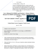 In Re: Reinard M. Simon and Patricia A. Simon, Debtors. Reinard M. Simon and Patricia A. Simon, Appellants-Cross v. Tip Top Credit Union, Appellee-Cross, 83 F.3d 433, 10th Cir. (1996)