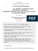 Clarence H. Hand v. International Chemical Workers Union, International Chemical Workers Union Local No. 328, and Arizona Chemical Co., 712 F.2d 456, 11th Cir. (1983)