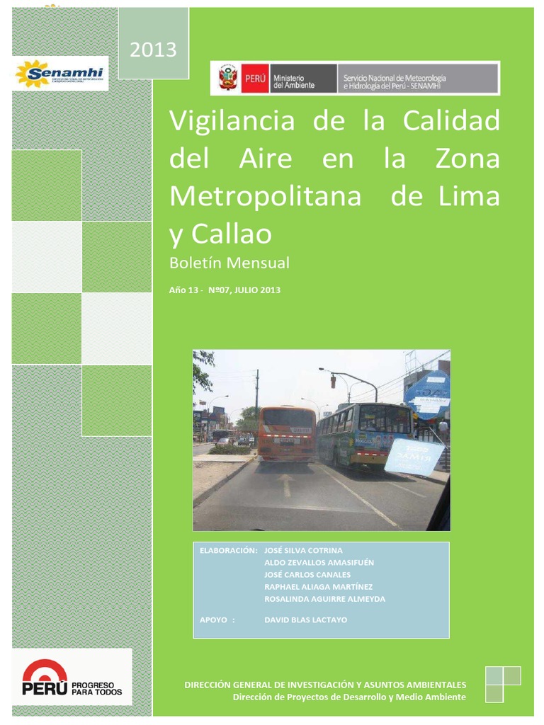 Vigilancia de La Calidad Del Aire en La Zona Metropolitana de Lima y ...