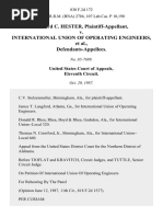 Edward C. Hester v. International Union of Operating Engineers, 830 F.2d 172, 11th Cir. (1987)