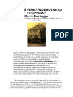 Martin Heidegger- Por Qué Permanecemos en La Provincia