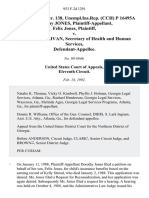 36 Soc - Sec.rep - Ser. 138, Unempl - Ins.rep. (CCH) P 16495a Dorothy Jones, Felix Jones v. Louis W. Sullivan, Secretary of Health and Human Services, 953 F.2d 1291, 11th Cir. (1992)