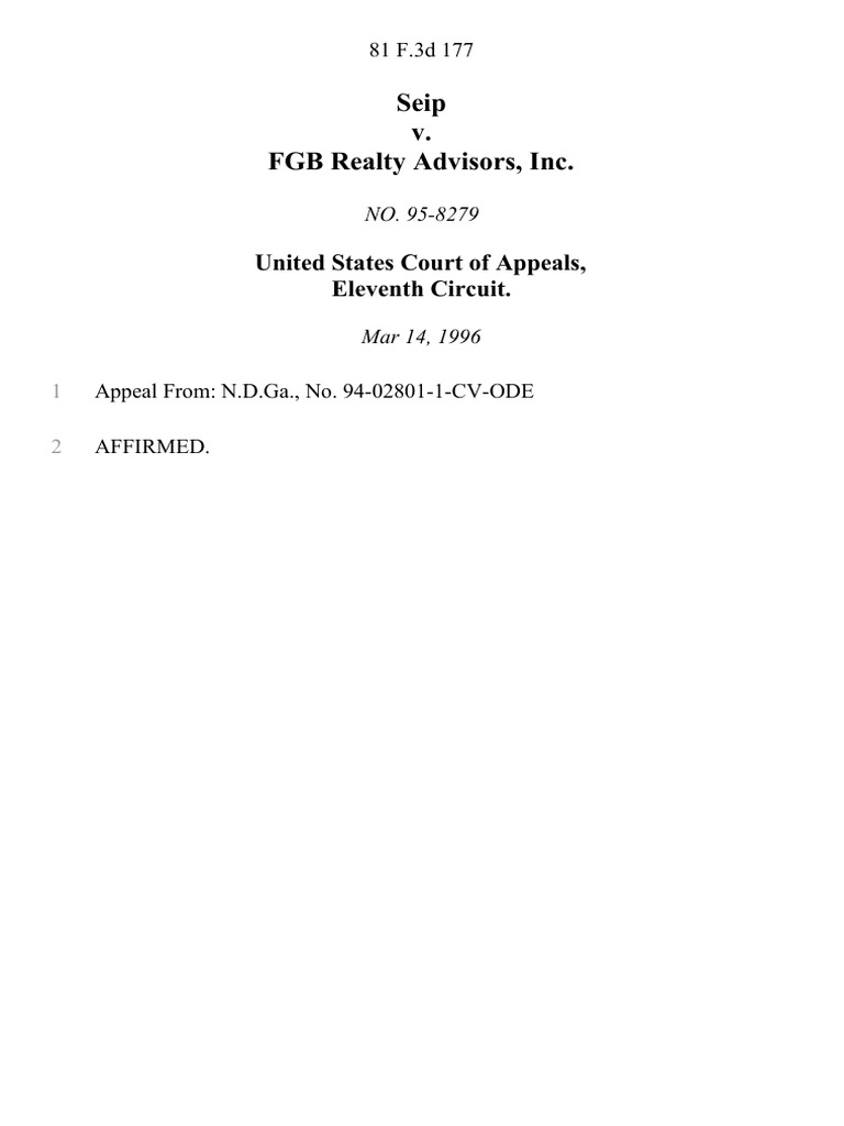 seip-v-fgb-realty-advisors-inc-81-f-3d-177-11th-cir-1996-pdf