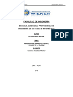 PRINCIPIOS DEL DERECHO LABORAL Primacía de La Realidad