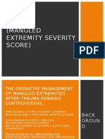 MESS (Mangled Extremity Severity Score)