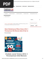 Download Materi Khutbah Jumat Pilihan Terbaru 2016_ 3 Perumpamaan Sifat Manusia Dalam Al-Quran - Khutbah Islam Terbaru 2016 by Susmitha Atted SN318681516 doc pdf