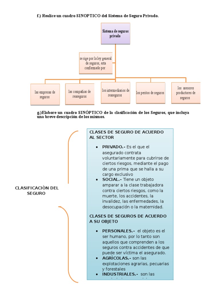 Clasificación y Funciones del Seguro Privado | PDF | Reaseguro | Póliza ...