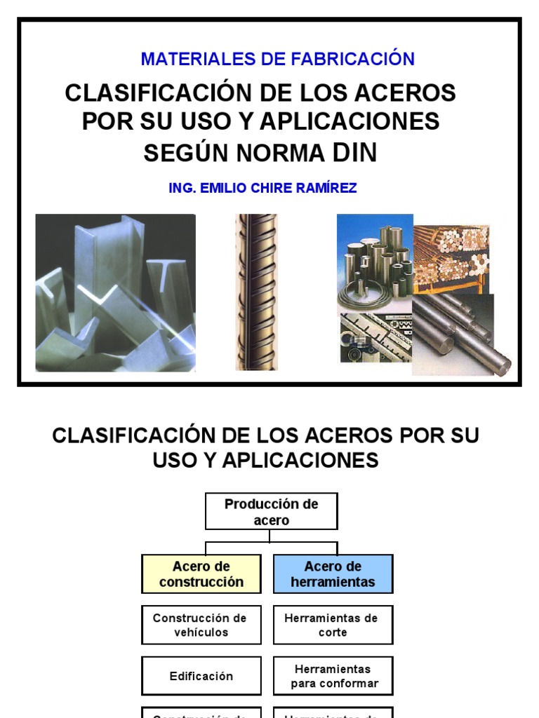 CLASIFICACION DIN ACEROS.ppt Aluminio Acero