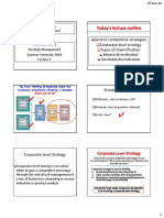 Generic Competitive Strategies Corporate-Level Strategy Types of Diversification