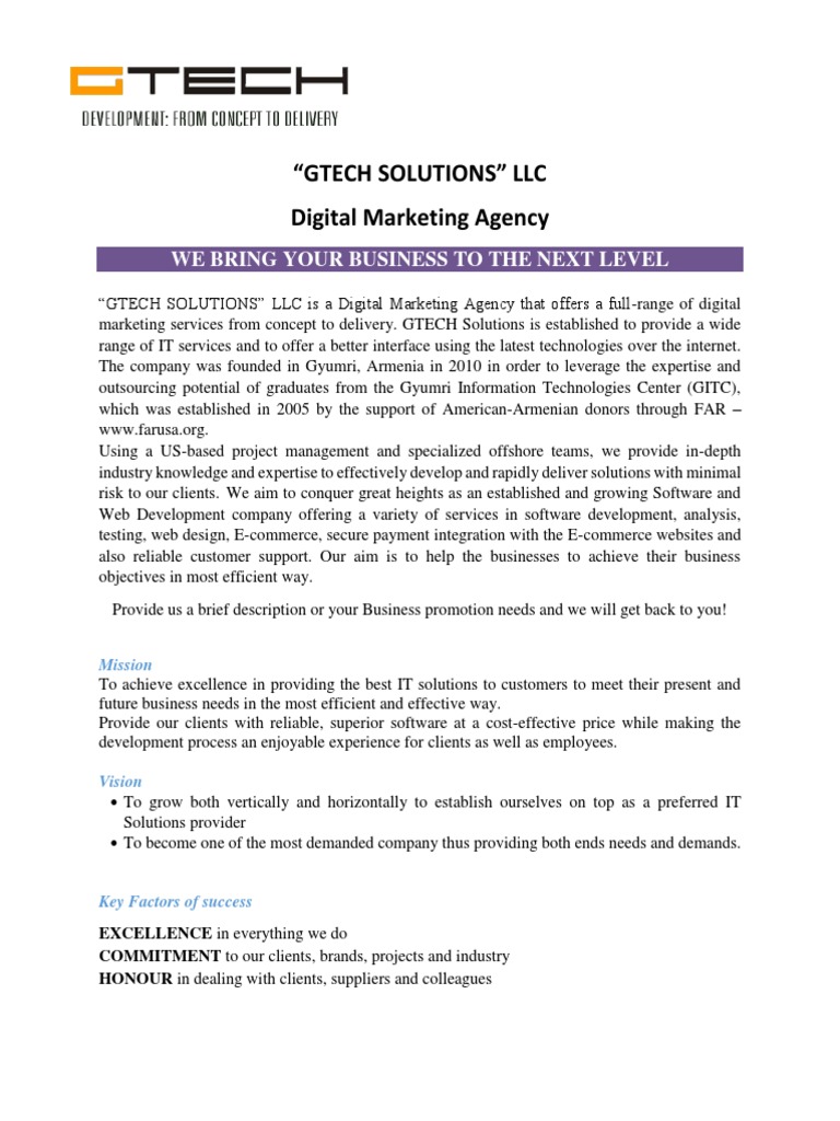GTECH Solutions: Digital Marketing Agency | PDF | Search Engine ...