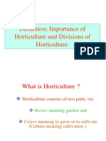 Definition Importance of Horticulture and Divisions of Horticulture