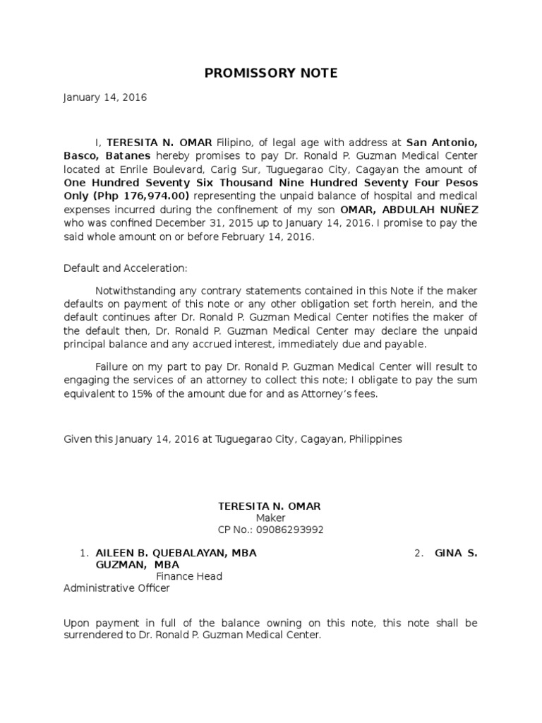 Promissory 2 | PDF