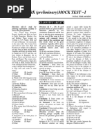 SBI CLERK (Preliminary) MOCK TEST - 1: Reasoning Ability