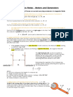 Motors and Generators - Syllabus Notes