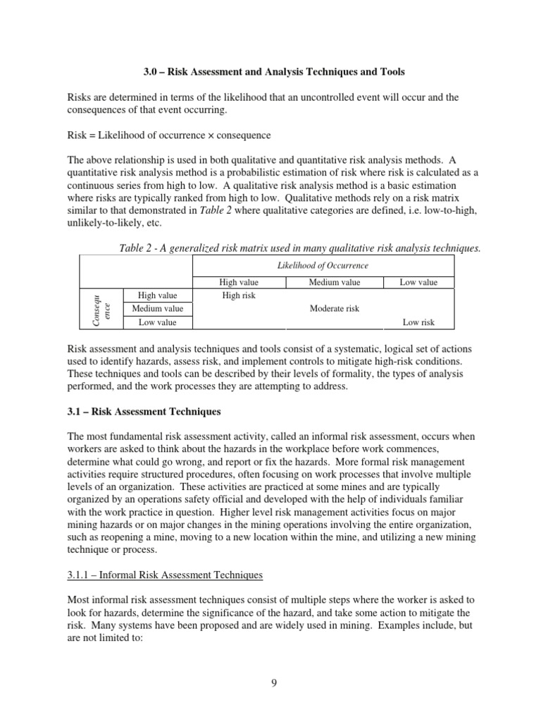 Risk Assessment Techniques and Tools | PDF | Technology & Engineering