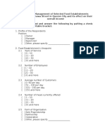 Inventory Management of Selected Food Establishments Around Maginhawa Street in Quezon City and Its Effect On Their Overall Income