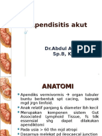 Apendisitis Akut: DR - Abdul Aziz M., SP.B, K.BD