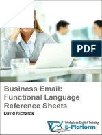 Business Email - Functional Language Reference Sheets PDF