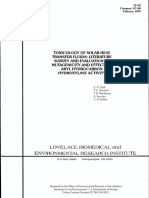 LF-62 Toxicology of Solar Heat Transfer Fluids - Literature