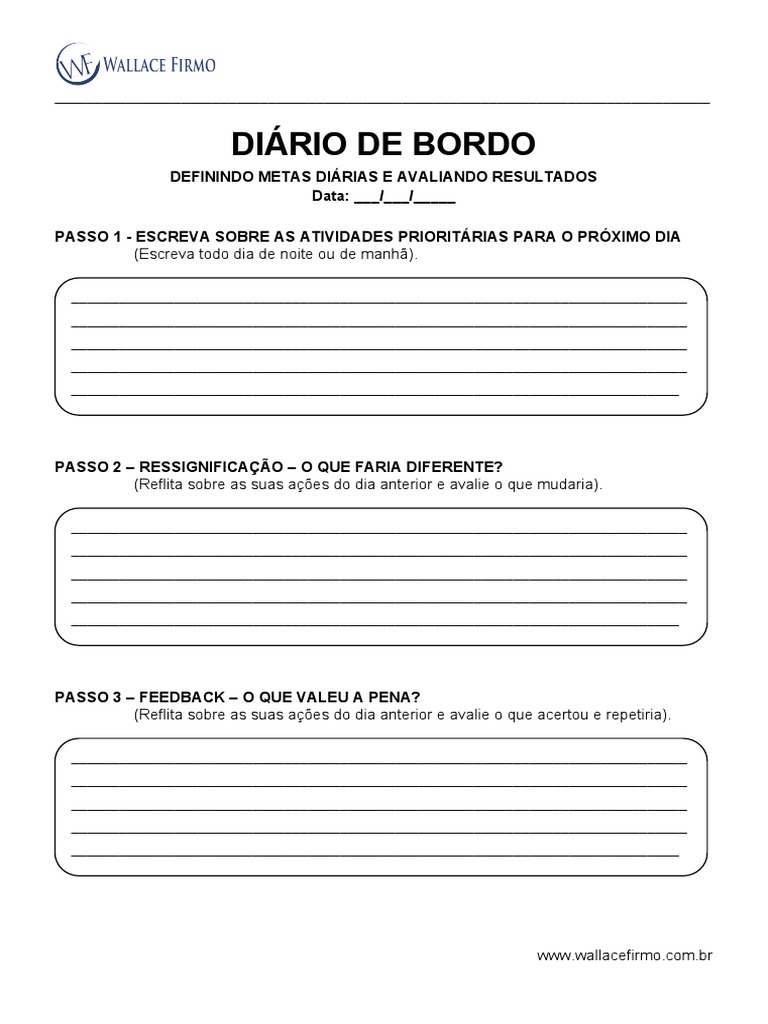 Ferramenta de Coaching - Diário de Bordo | PDF
